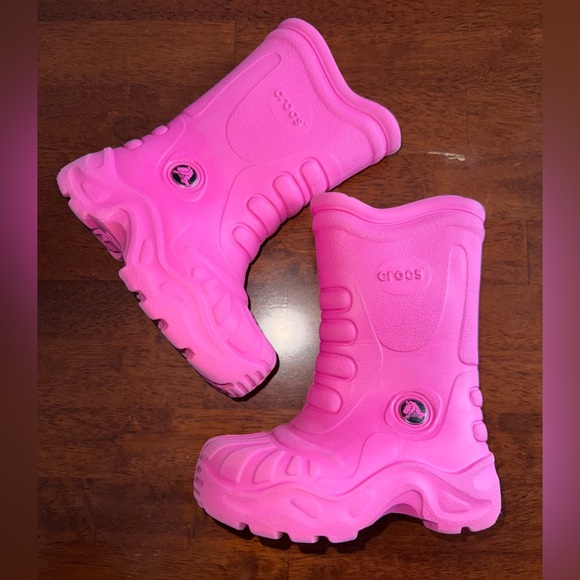 CROCS Other - CROCS Toddler Pink SNOW/RAIN Boots K 8-9 ✨